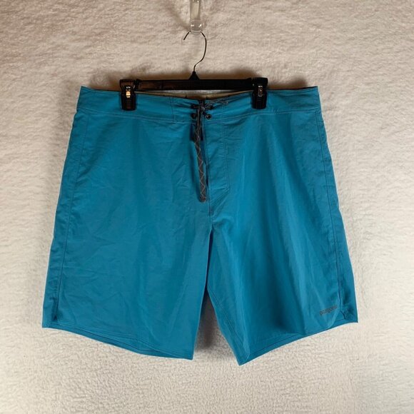 Patagonia Men's Light and Variable Blue Swimming Trunk Board Shorts Size XL 9004 - Picture 1 of 13